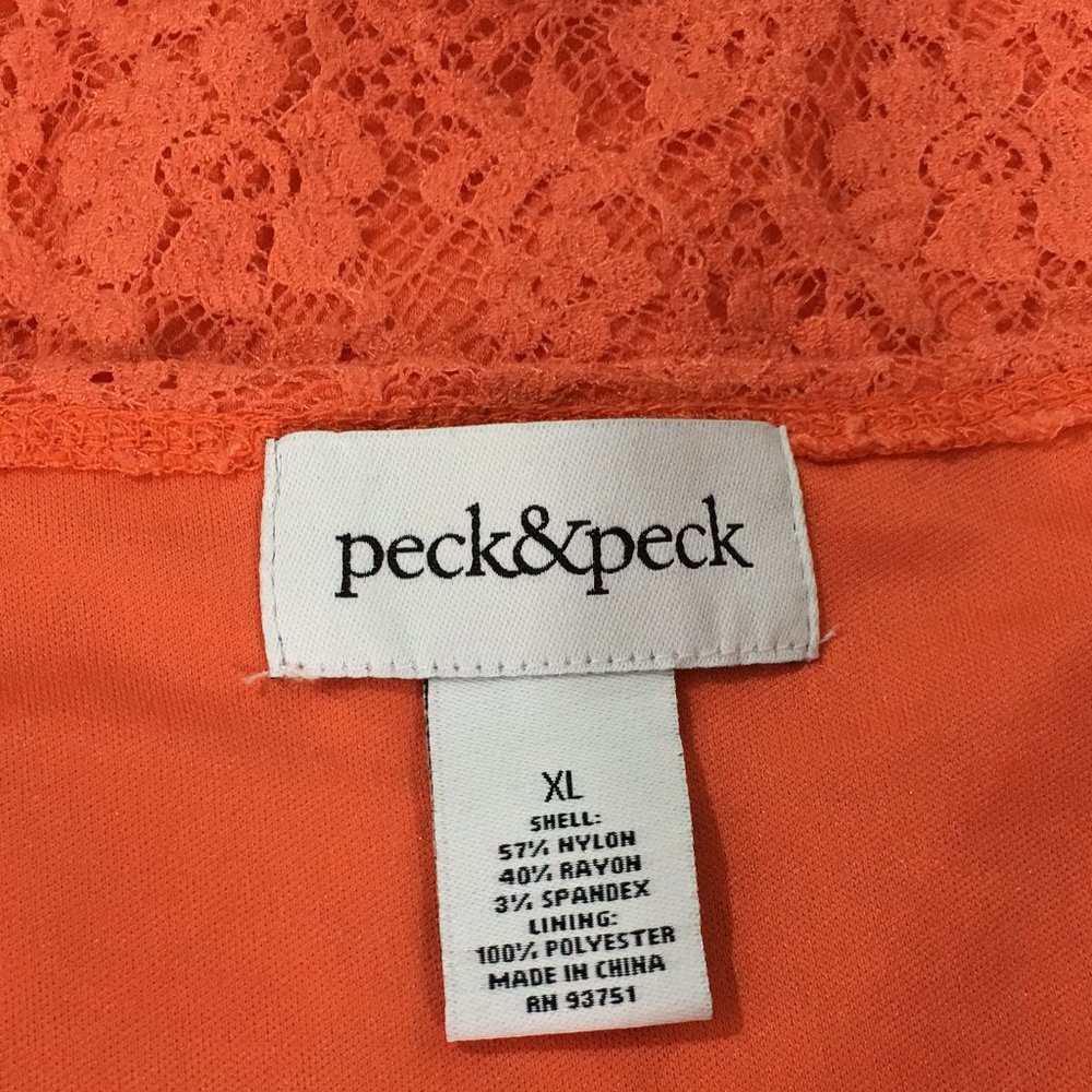 Peck & Peck Coral Lace Scoop Neck Tunic - Picture 4 of 11